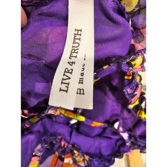 Live4truth Cotton blend purple geometric maxi. Sz Medium - Picture 4 of 5